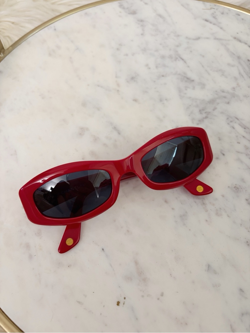 Vintage Chanel Red Sunglasses